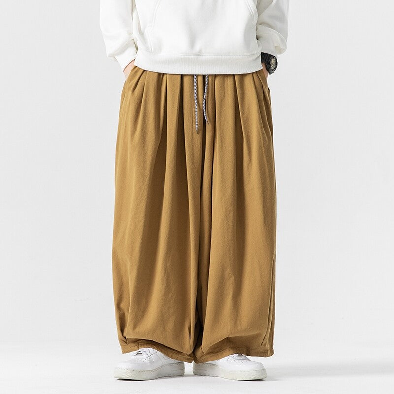 Japanese Harajuku Style Loose Wide-Leg Cargo Pants Trendy Brand Ins Hip-Hop Lantern Pants American Sports Long Pants Unisex