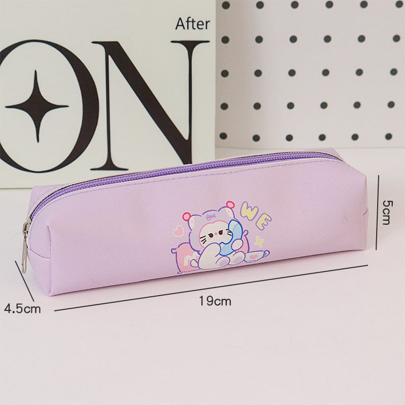 Cartoon panda pencil case cute student stationery bag children stationery box pencil bag simple stationery storage bag wholesale