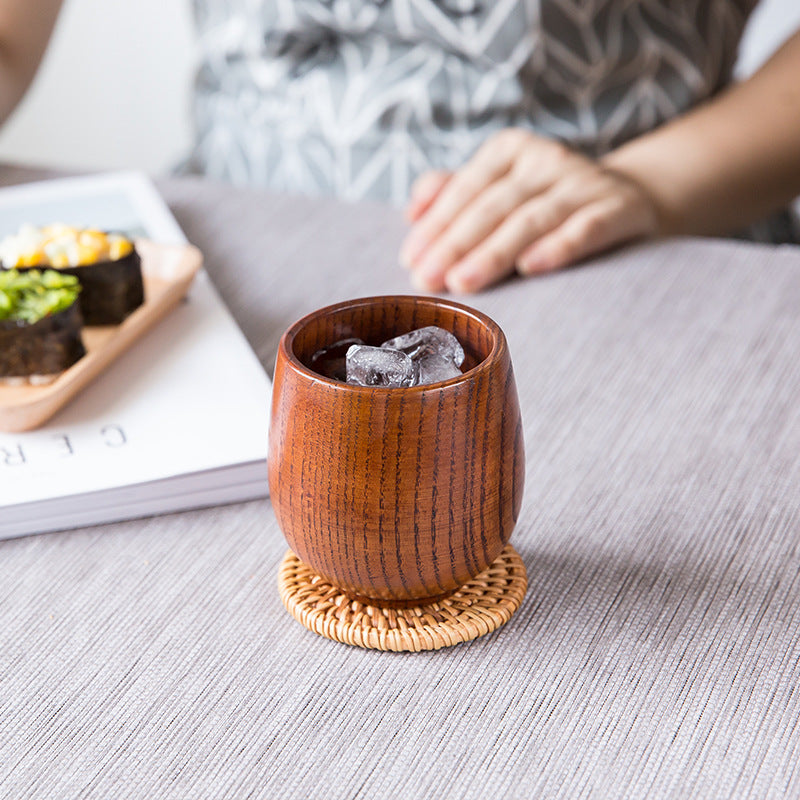 Solid Wood Sake Cup – Japanese-Inspired Drinking Cup