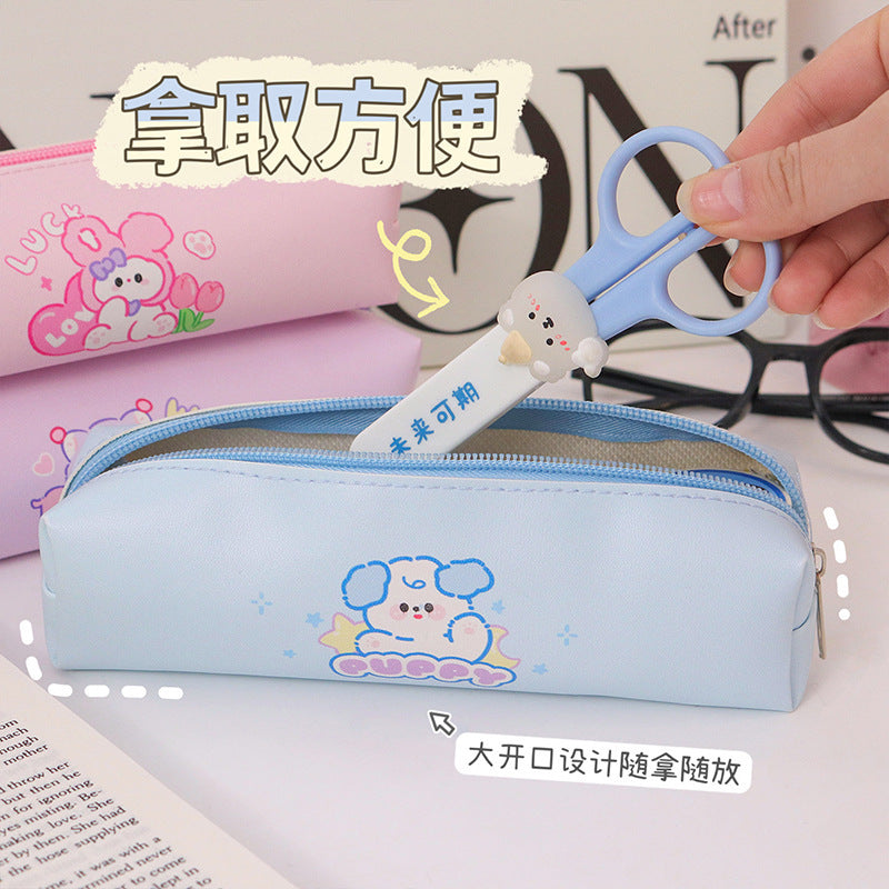 Kawaii Cartoon Animal Pencil Case – Large Capacity Stationery Pouch