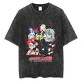 Anime Streetwear Washed Graphic Tee