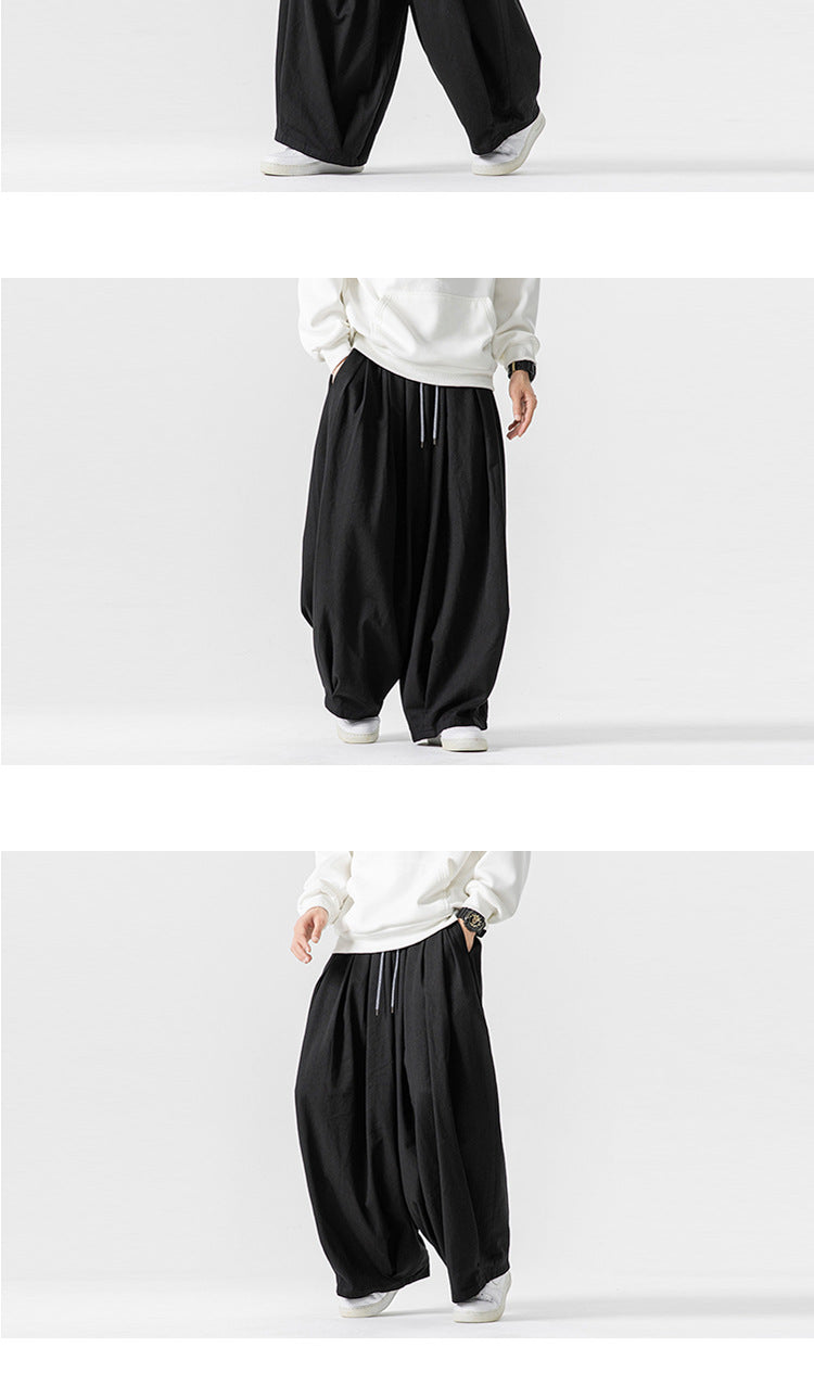 Wide-Leg Lantern Pants – Unisex Relaxed Fit
