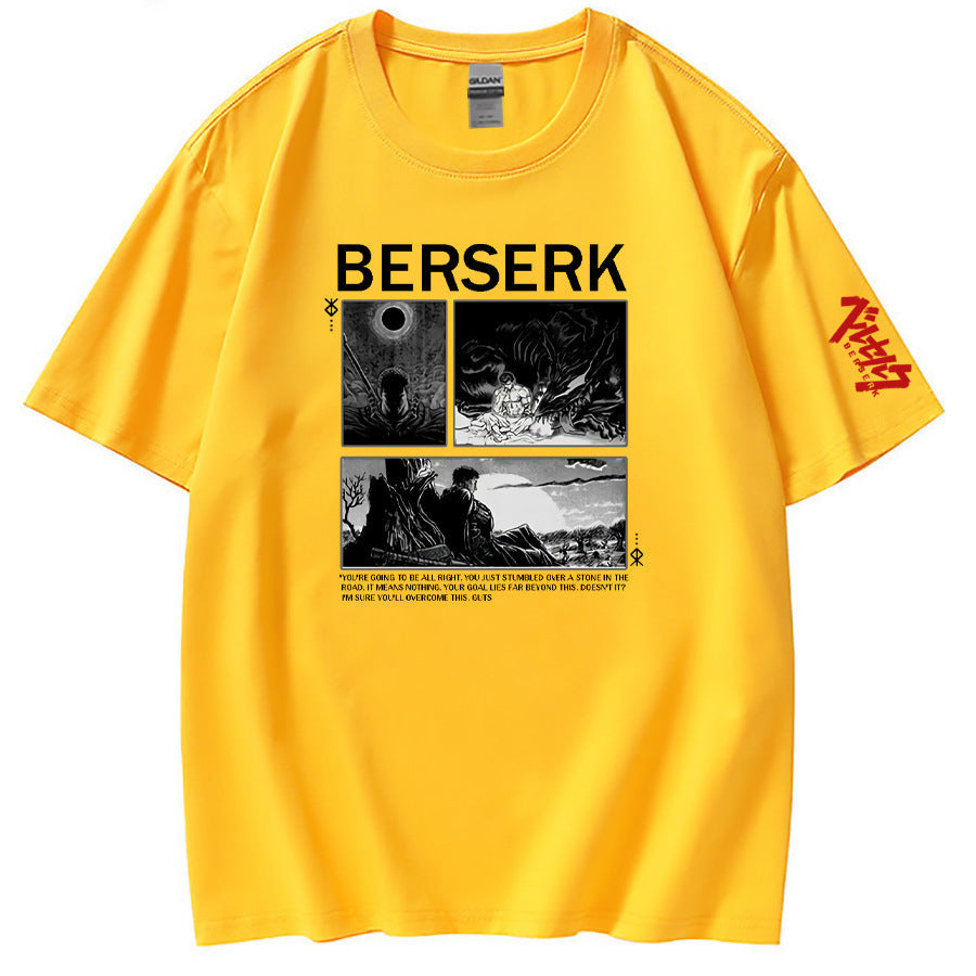 2025 New Sword Style Legend Berserk Peripheral Short Sleeve T-Shirt Men's Two-Dimensional Short Sleeve Women's T-Shirt