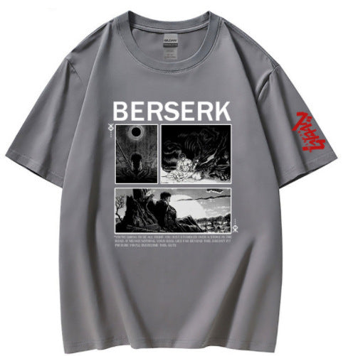 2025 New Sword Style Legend Berserk Peripheral Short Sleeve T-Shirt Men's Two-Dimensional Short Sleeve Women's T-Shirt