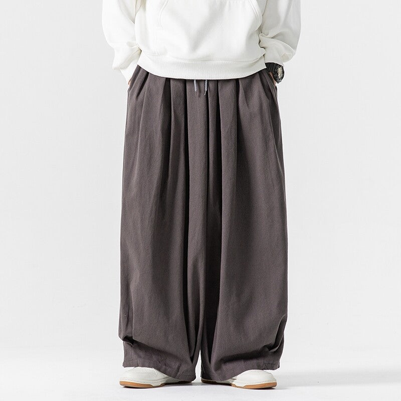 Japanese Harajuku Style Loose Wide-Leg Cargo Pants Trendy Brand Ins Hip-Hop Lantern Pants American Sports Long Pants Unisex
