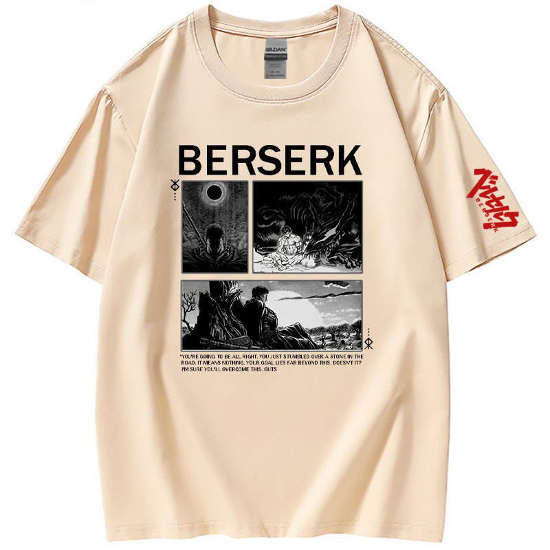 2025 New Sword Style Legend Berserk Peripheral Short Sleeve T-Shirt Men's Two-Dimensional Short Sleeve Women's T-Shirt