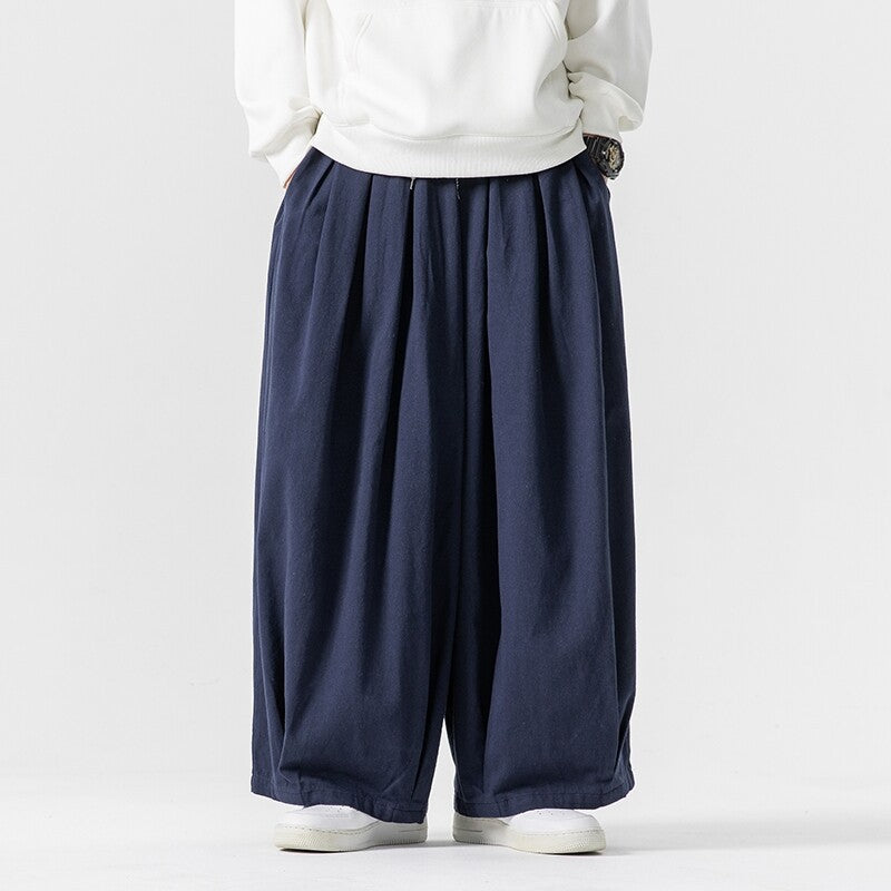 Japanese Harajuku Style Loose Wide-Leg Cargo Pants Trendy Brand Ins Hip-Hop Lantern Pants American Sports Long Pants Unisex