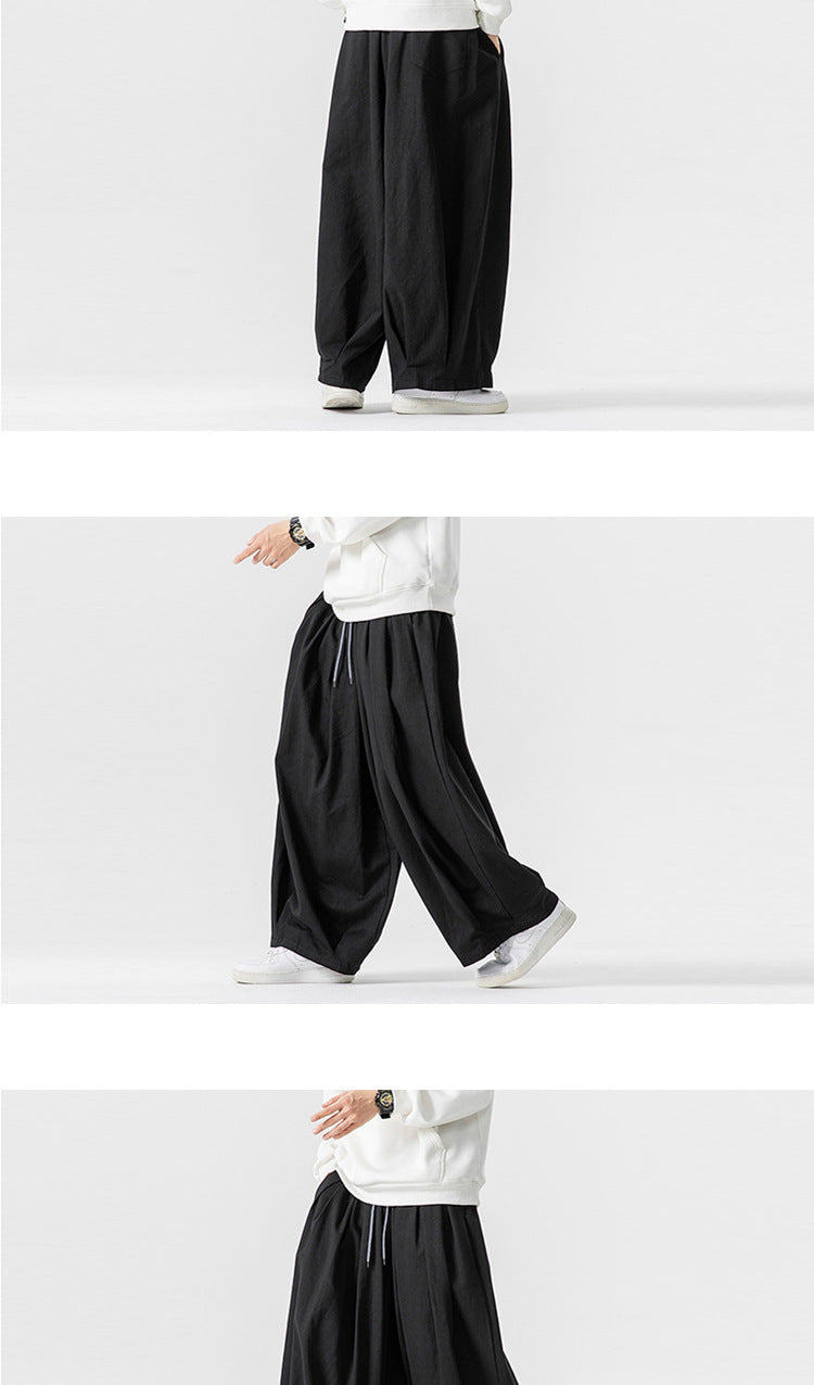 Wide-Leg Lantern Pants – Unisex Relaxed Fit