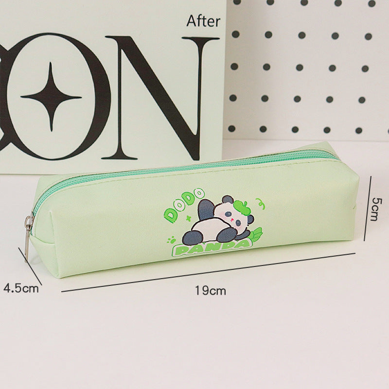 Cartoon panda pencil case cute student stationery bag children stationery box pencil bag simple stationery storage bag wholesale