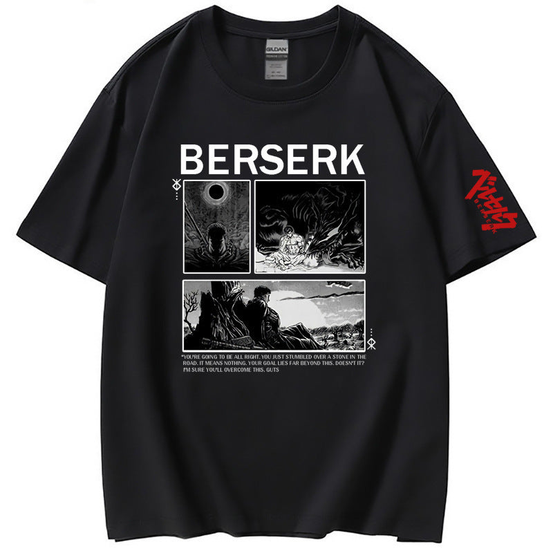 2025 New Sword Style Legend Berserk Peripheral Short Sleeve T-Shirt Men's Two-Dimensional Short Sleeve Women's T-Shirt