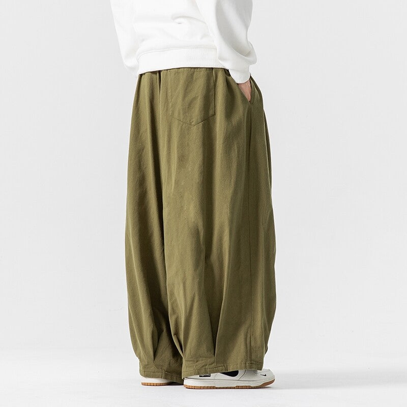 Wide-Leg Lantern Pants – Unisex Relaxed Fit