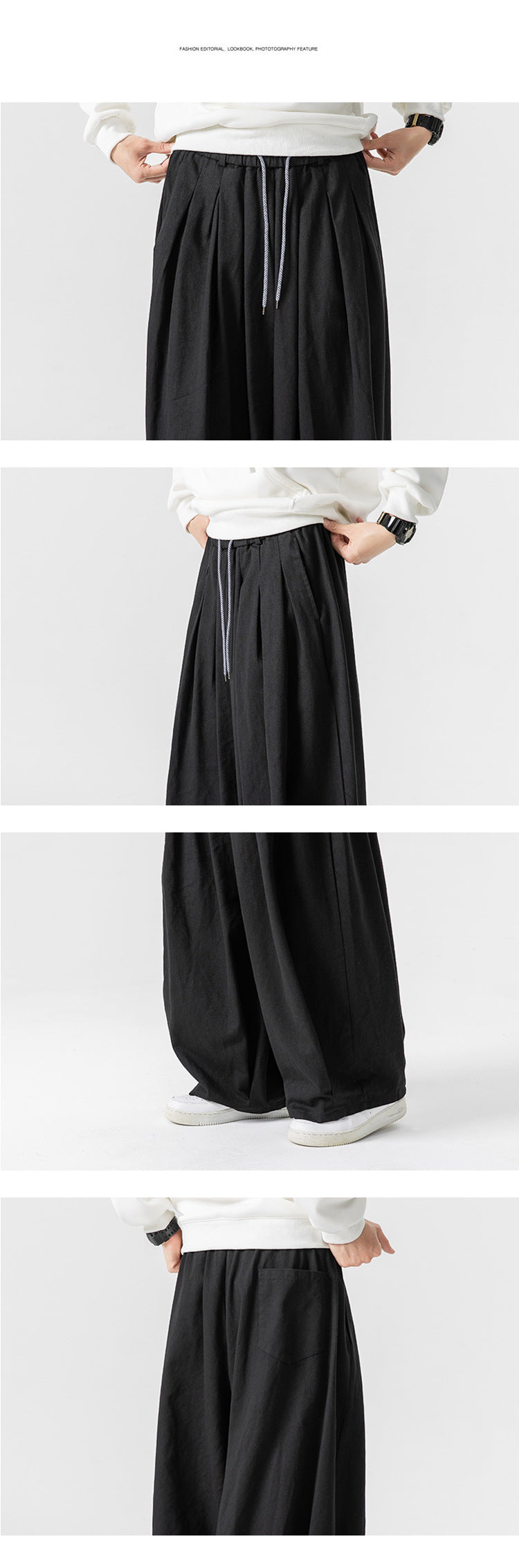 Wide-Leg Lantern Pants – Unisex Relaxed Fit