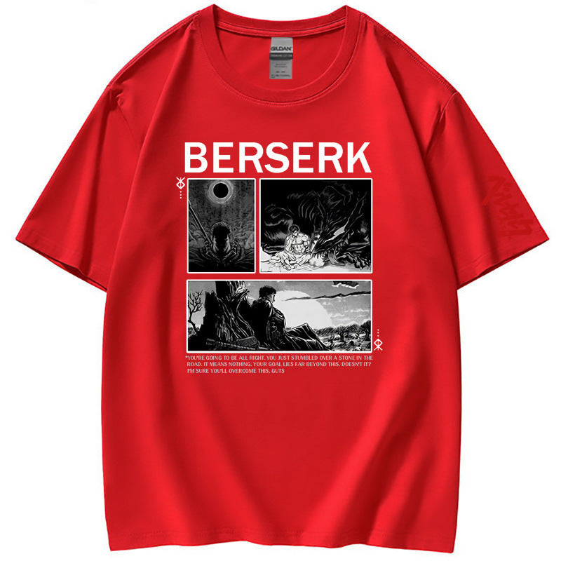 2025 New Sword Style Legend Berserk Peripheral Short Sleeve T-Shirt Men's Two-Dimensional Short Sleeve Women's T-Shirt