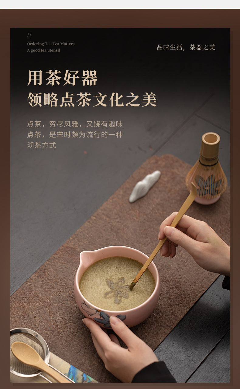 Sakura Blossom Ceramic Matcha Tea Ceremony Set