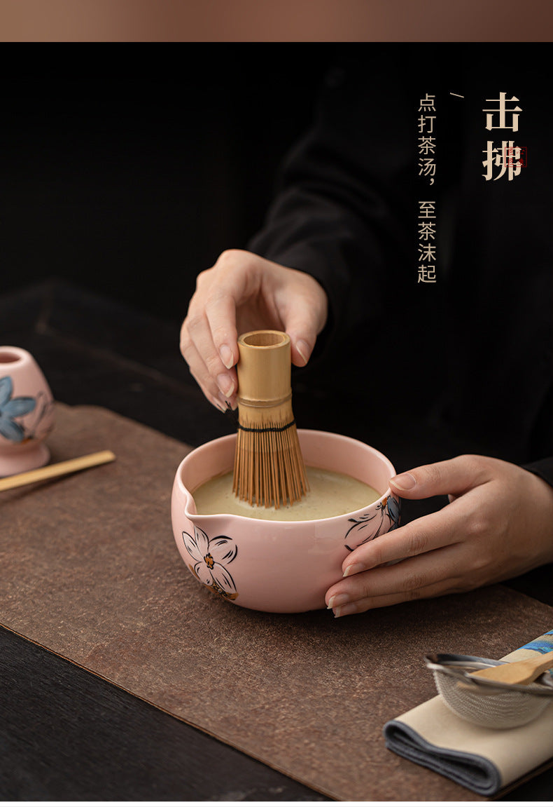 Sakura Blossom Ceramic Matcha Tea Ceremony Set