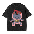Vintage Lucky Cat Graphic Oversized T-Shirt