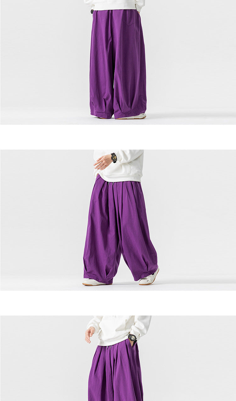 Wide-Leg Lantern Pants – Unisex Relaxed Fit