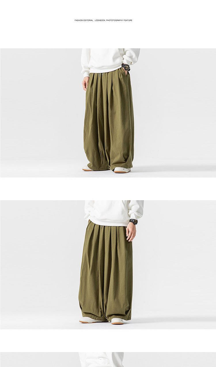 Wide-Leg Lantern Pants – Unisex Relaxed Fit