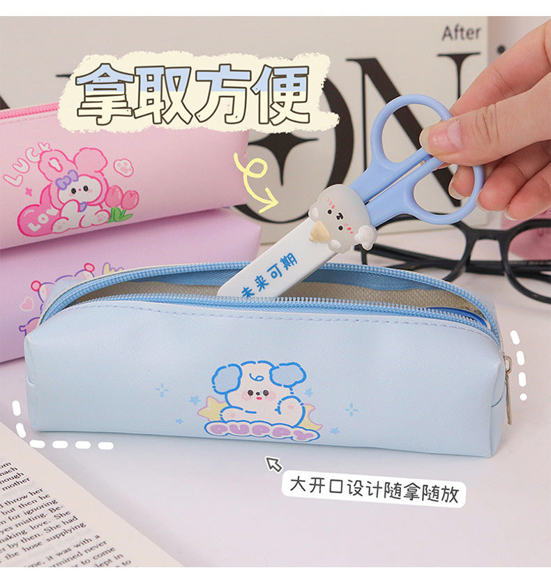 Kawaii Cartoon Animal Pencil Case – Large Capacity Stationery Pouch