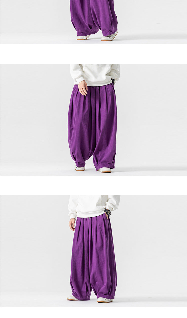 Wide-Leg Lantern Pants – Unisex Relaxed Fit