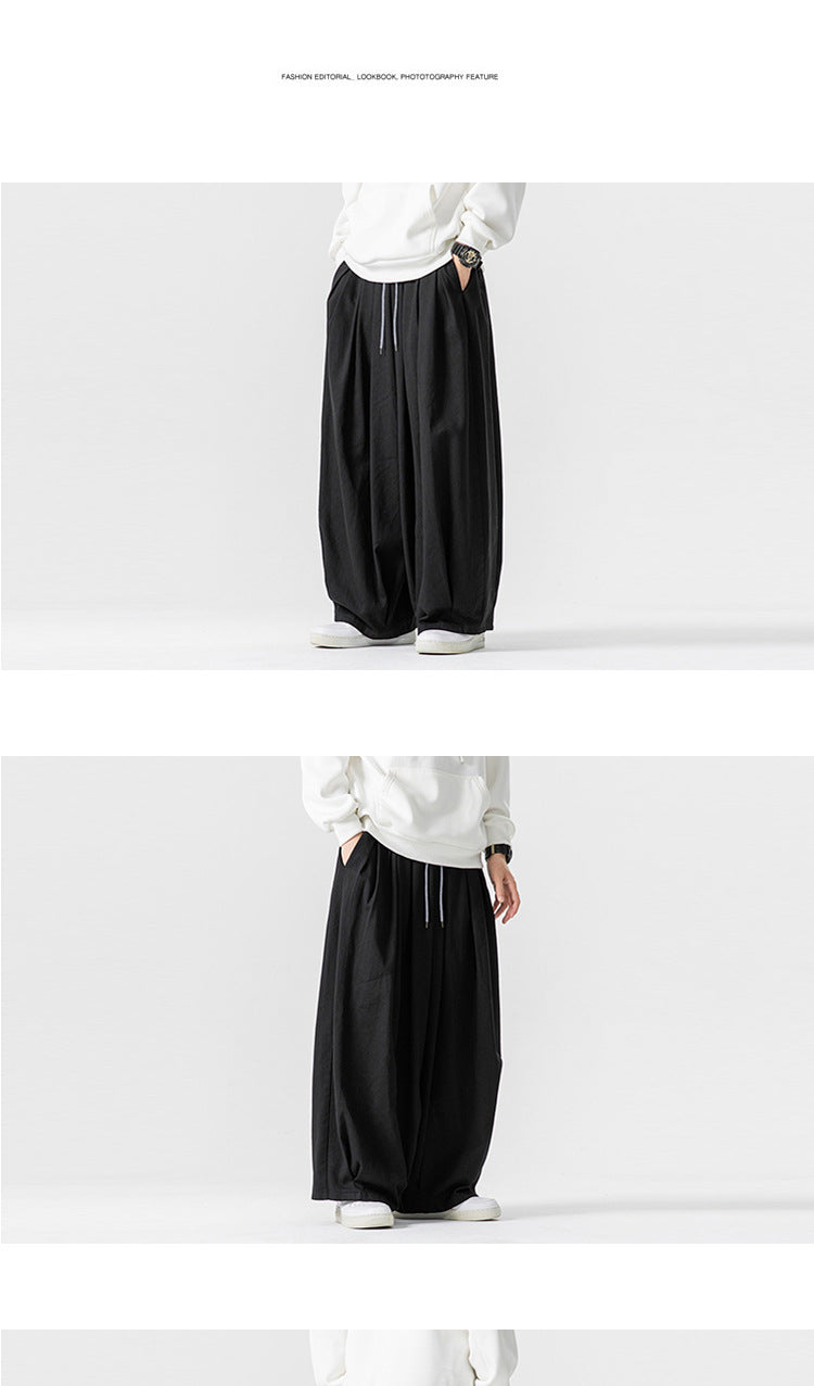 Wide-Leg Lantern Pants – Unisex Relaxed Fit