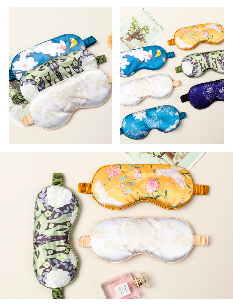 Sakura Satin Sleep Eye Mask – Floral Light-Blocking Sleep Mask
