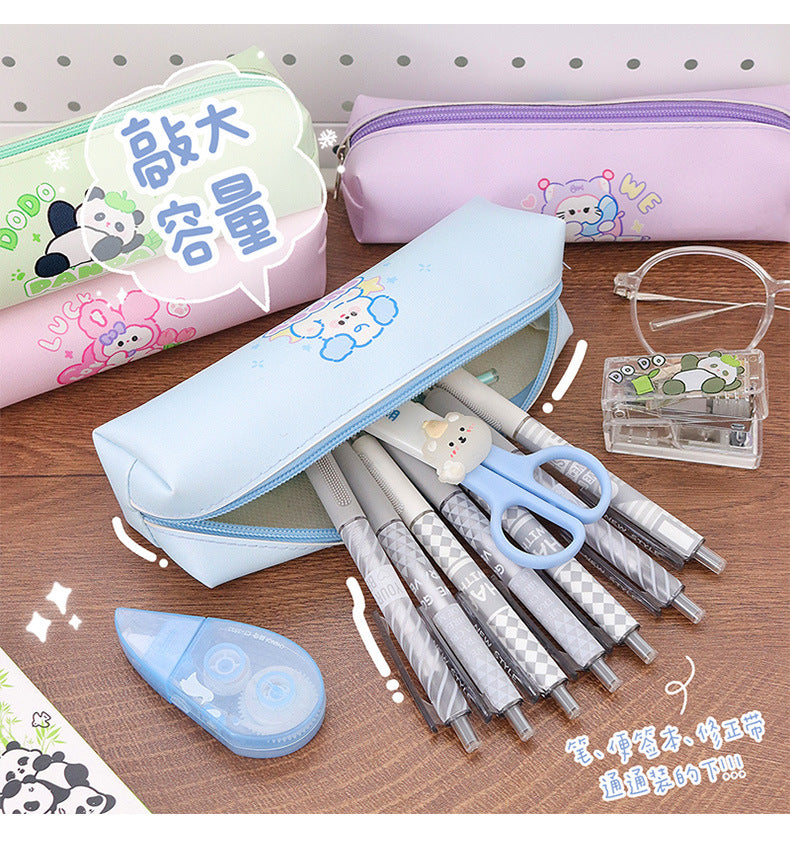 Kawaii Cartoon Animal Pencil Case – Large Capacity Stationery Pouch