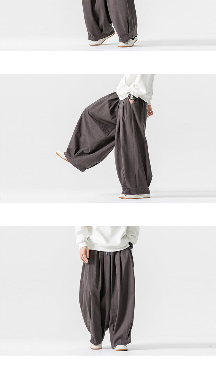 Wide-Leg Lantern Pants – Unisex Relaxed Fit