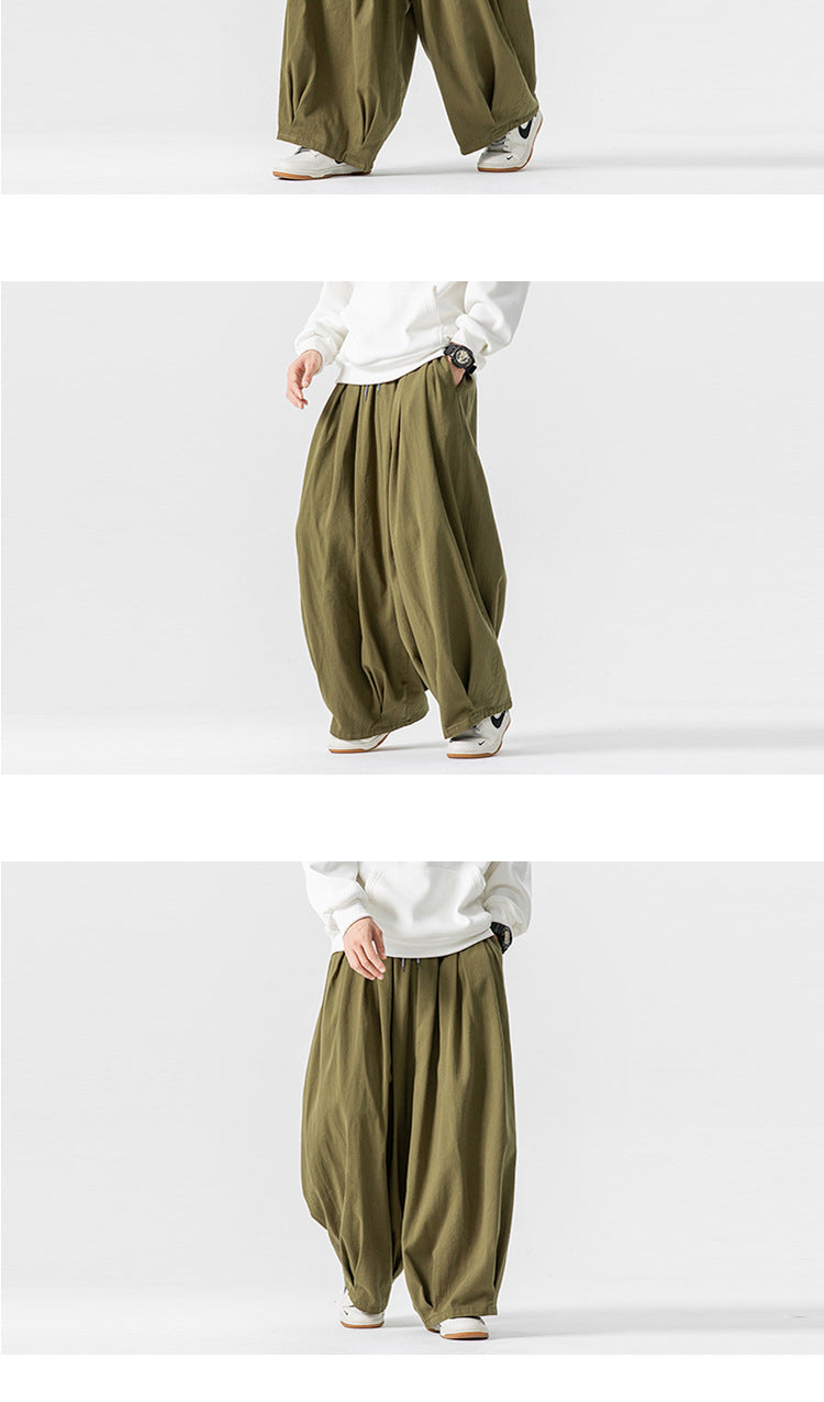 Wide-Leg Lantern Pants – Unisex Relaxed Fit