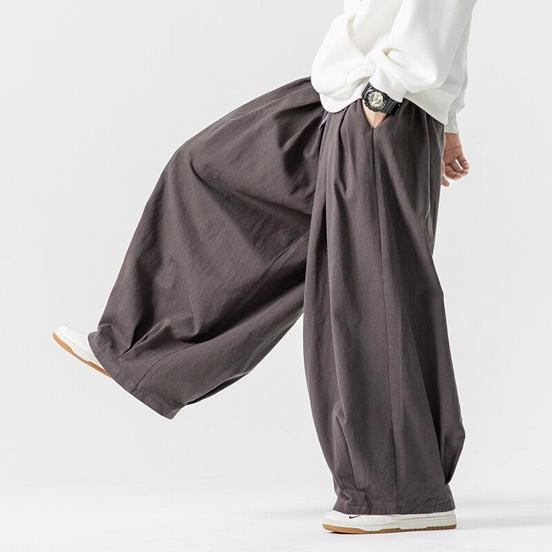 Wide-Leg Lantern Pants – Unisex Relaxed Fit