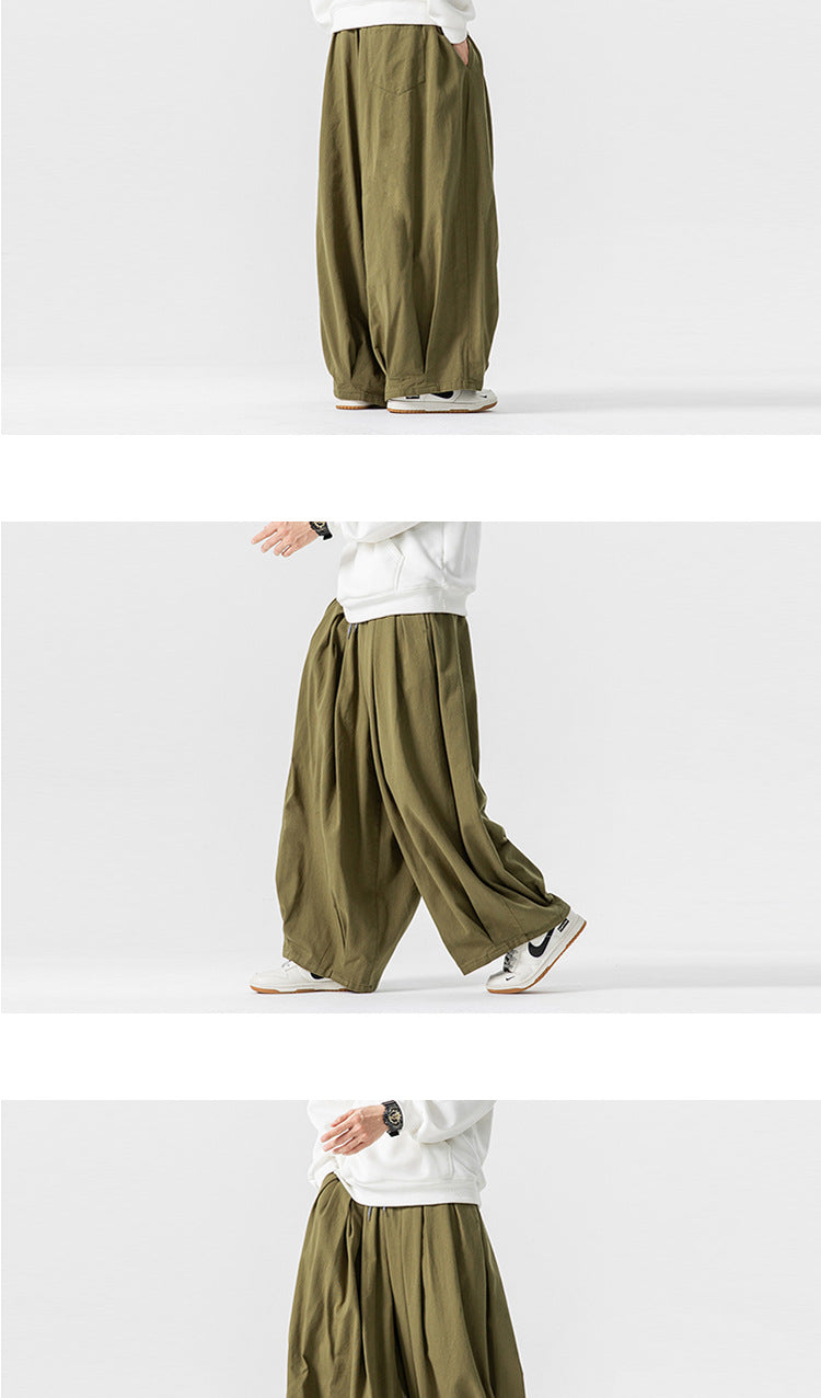 Wide-Leg Lantern Pants – Unisex Relaxed Fit