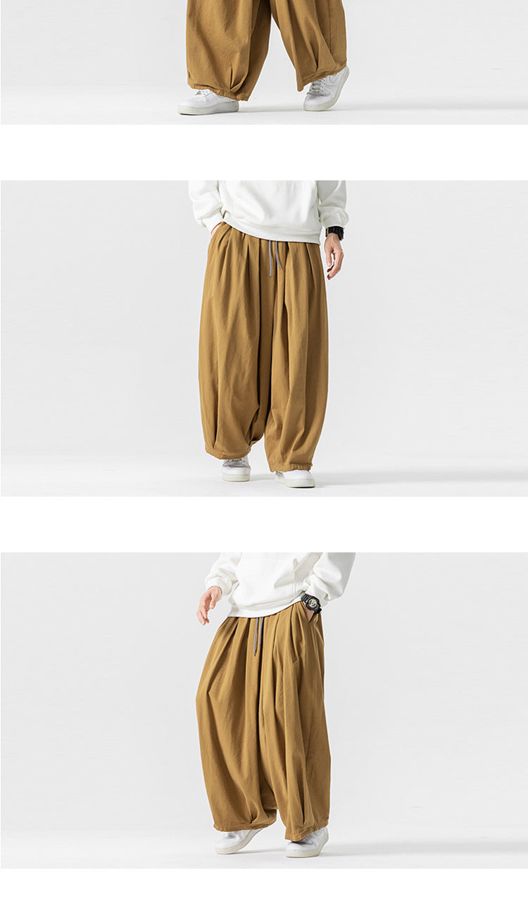 Wide-Leg Lantern Pants – Unisex Relaxed Fit