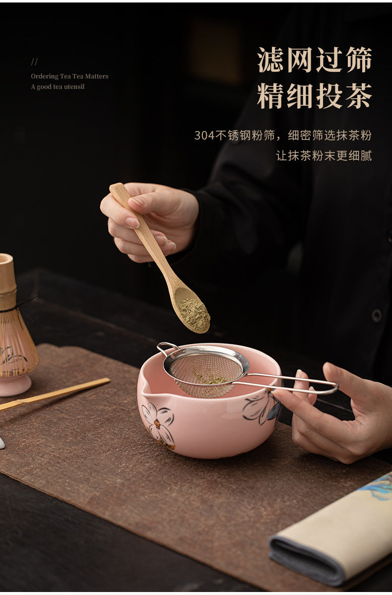Sakura Blossom Ceramic Matcha Tea Ceremony Set