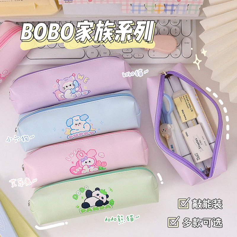 Kawaii Cartoon Animal Pencil Case – Large Capacity Stationery Pouch