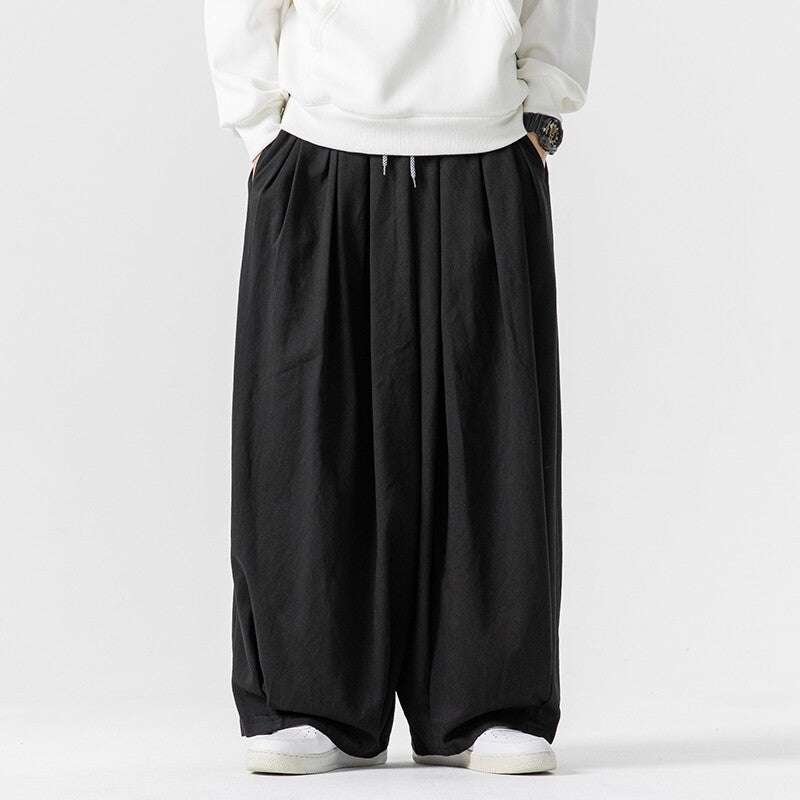 Japanese Harajuku Style Loose Wide-Leg Cargo Pants Trendy Brand Ins Hip-Hop Lantern Pants American Sports Long Pants Unisex