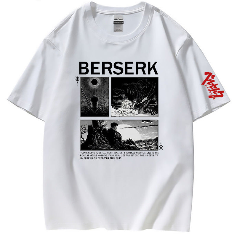 2025 New Sword Style Legend Berserk Peripheral Short Sleeve T-Shirt Men's Two-Dimensional Short Sleeve Women's T-Shirt