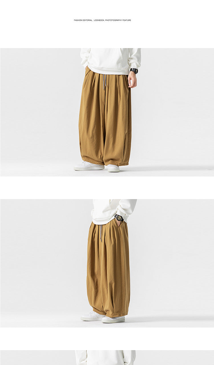 Wide-Leg Lantern Pants – Unisex Relaxed Fit