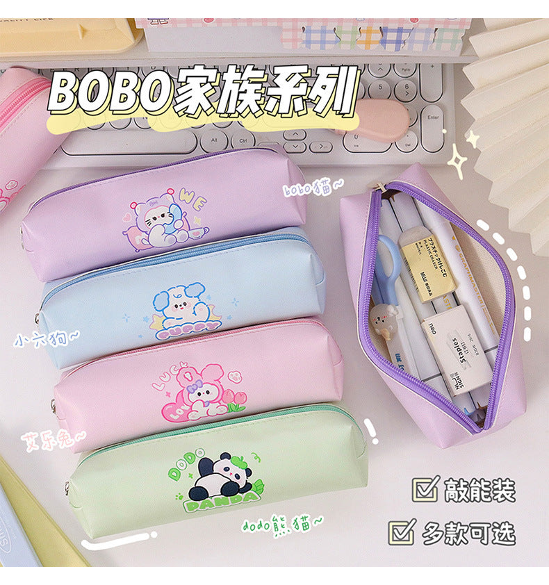 Kawaii Cartoon Animal Pencil Case – Large Capacity Stationery Pouch