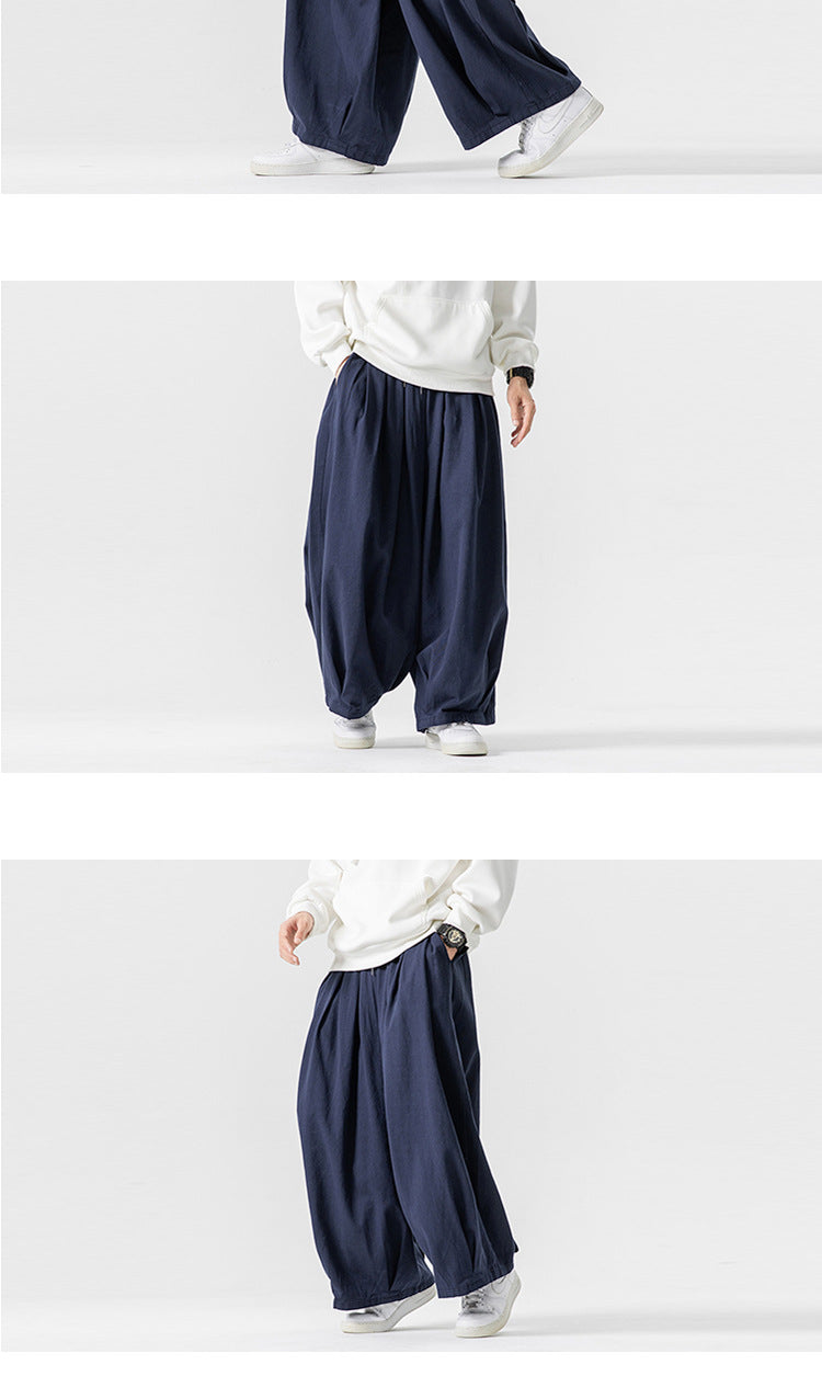 Wide-Leg Lantern Pants – Unisex Relaxed Fit