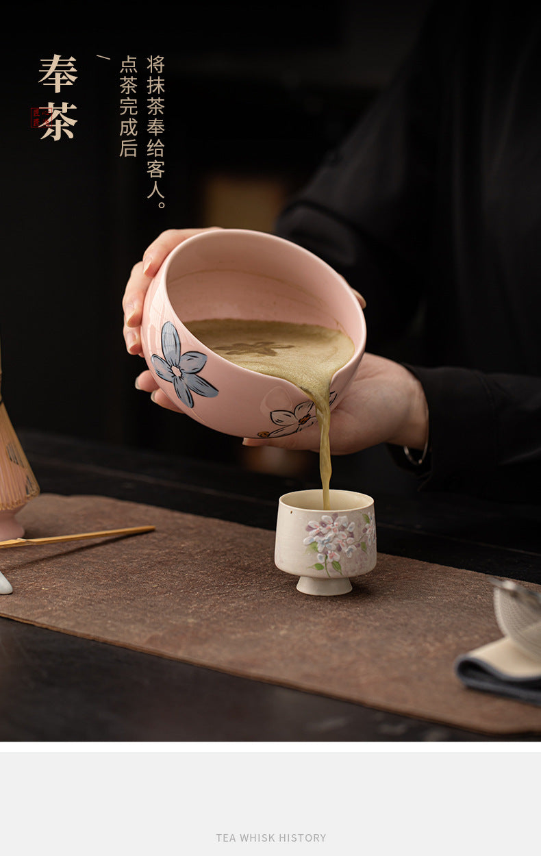 Sakura Blossom Ceramic Matcha Tea Ceremony Set
