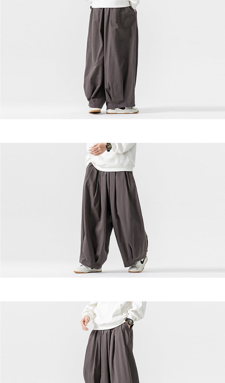 Wide-Leg Lantern Pants – Unisex Relaxed Fit