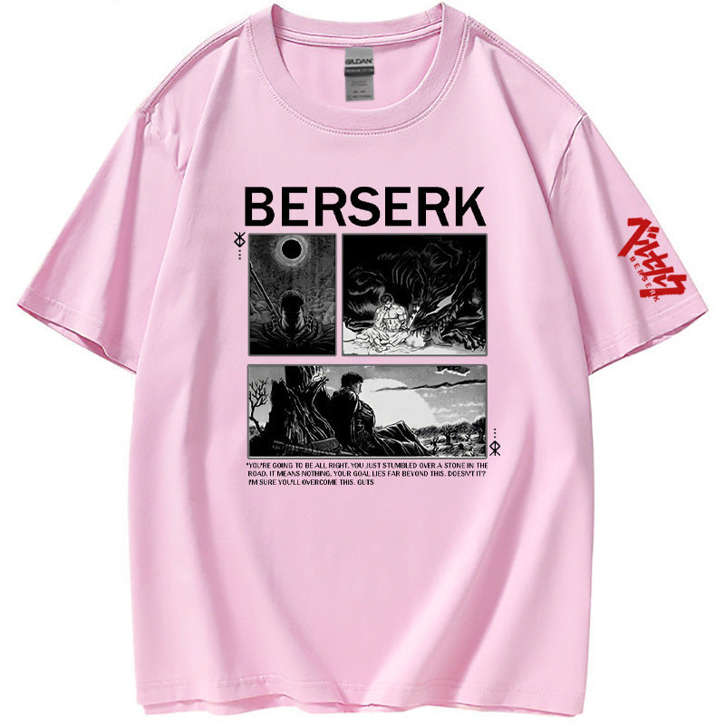 2025 New Sword Style Legend Berserk Peripheral Short Sleeve T-Shirt Men's Two-Dimensional Short Sleeve Women's T-Shirt