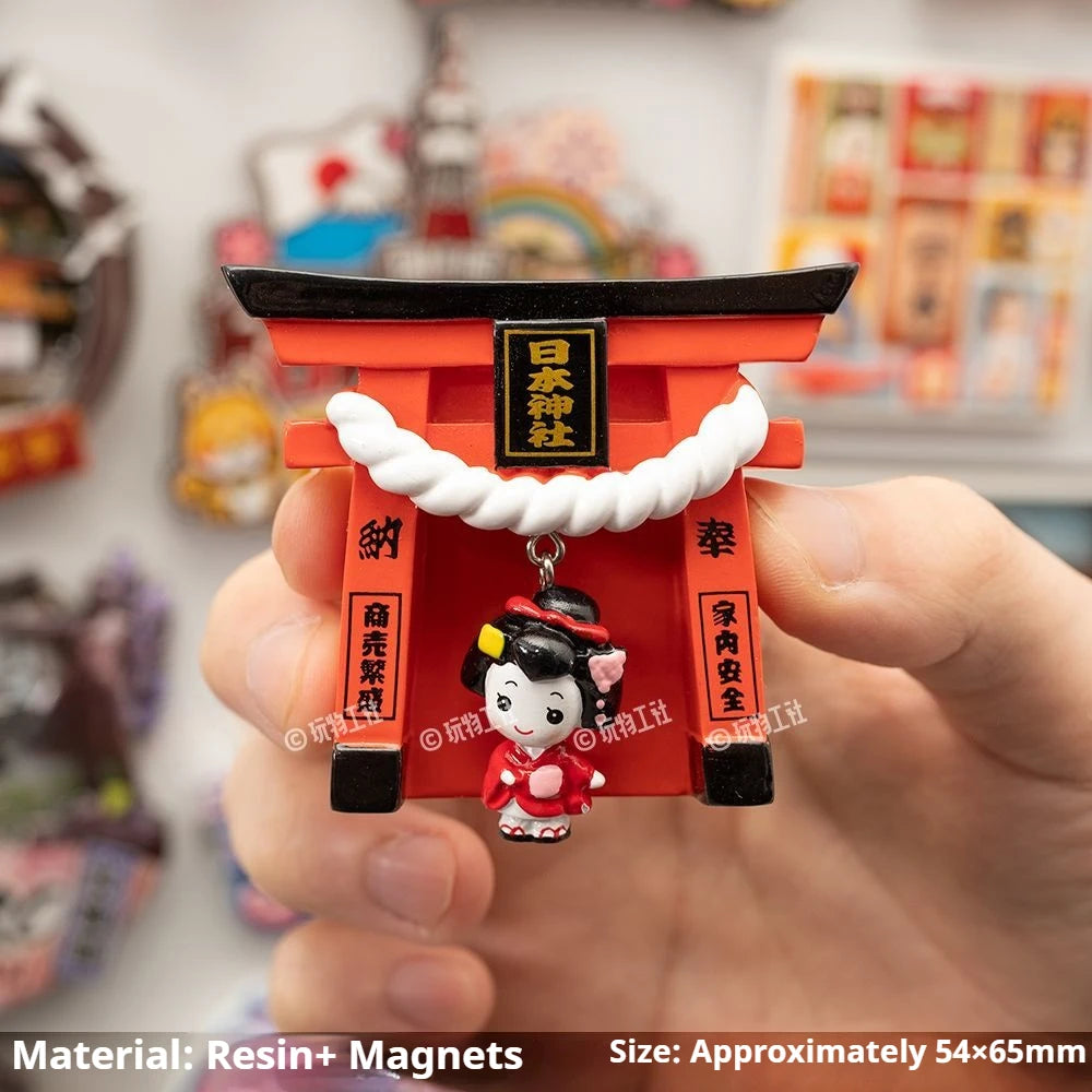 Japan Landmark Souvenir Refrigerator Magnets