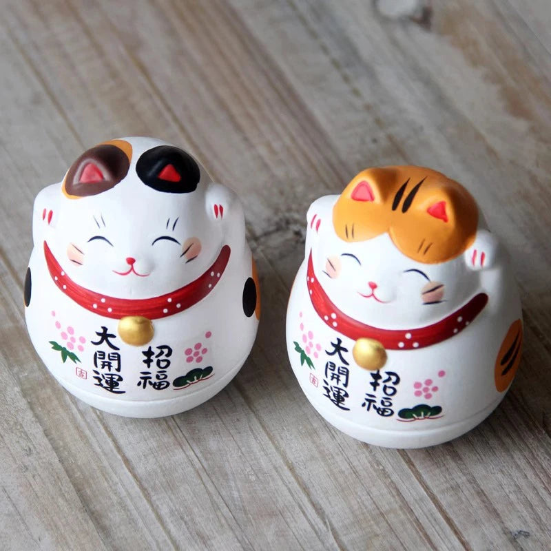 Ceramic Lucky Cat Ornament - Maneki Neko
