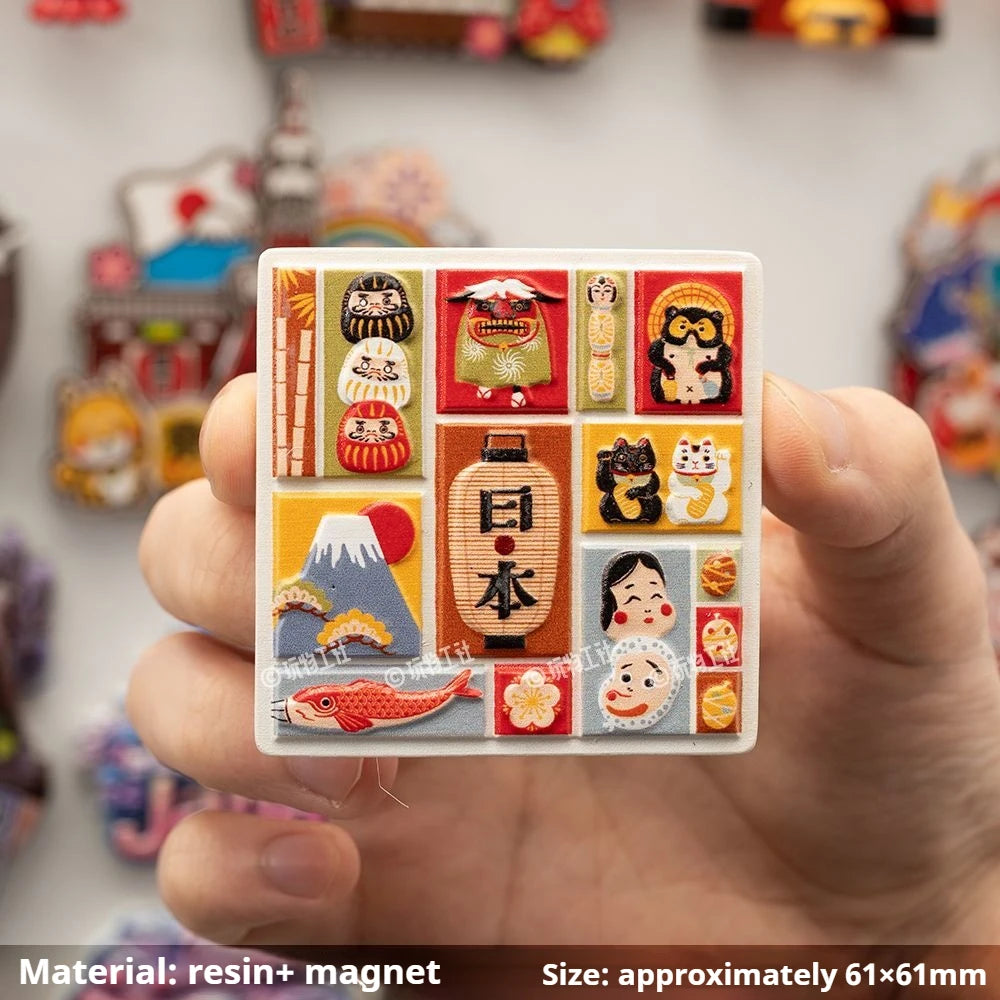 Japan Landmark Souvenir Refrigerator Magnets