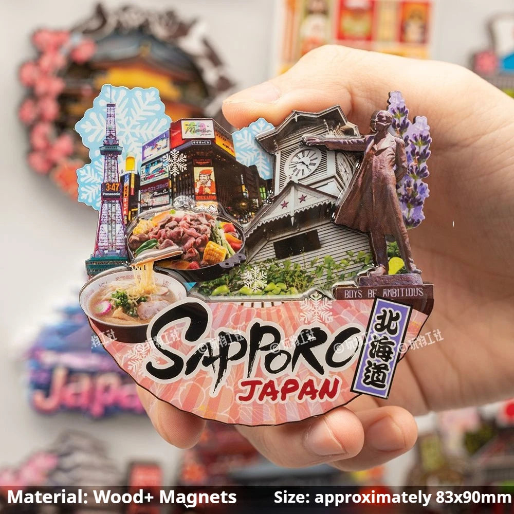 Japan Landmark Souvenir Refrigerator Magnets