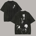 Anime Graphic T-shirt Harajuku Vintage Washed T Shirt Oversized