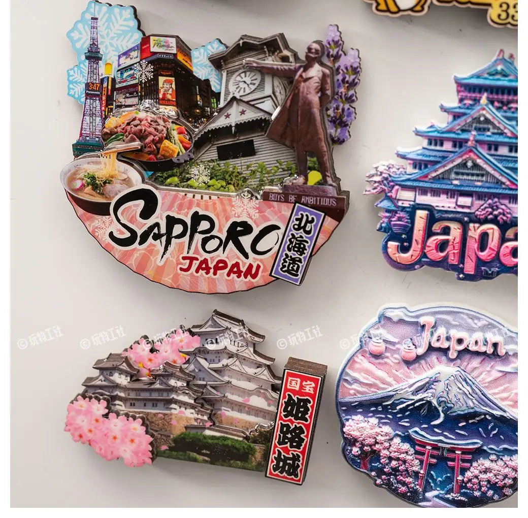 Japan Landmark Souvenir Refrigerator Magnets