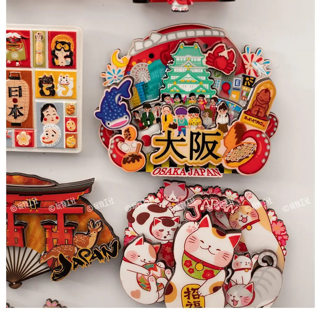 Japan Landmark Souvenir Refrigerator Magnets