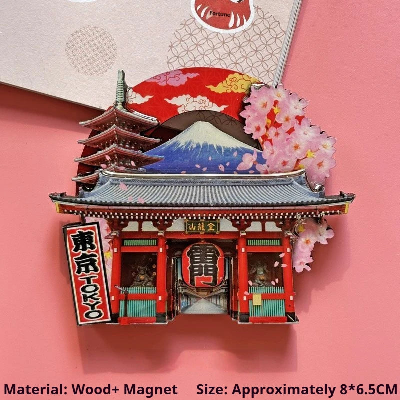 Japan Landmark Souvenir Refrigerator Magnets
